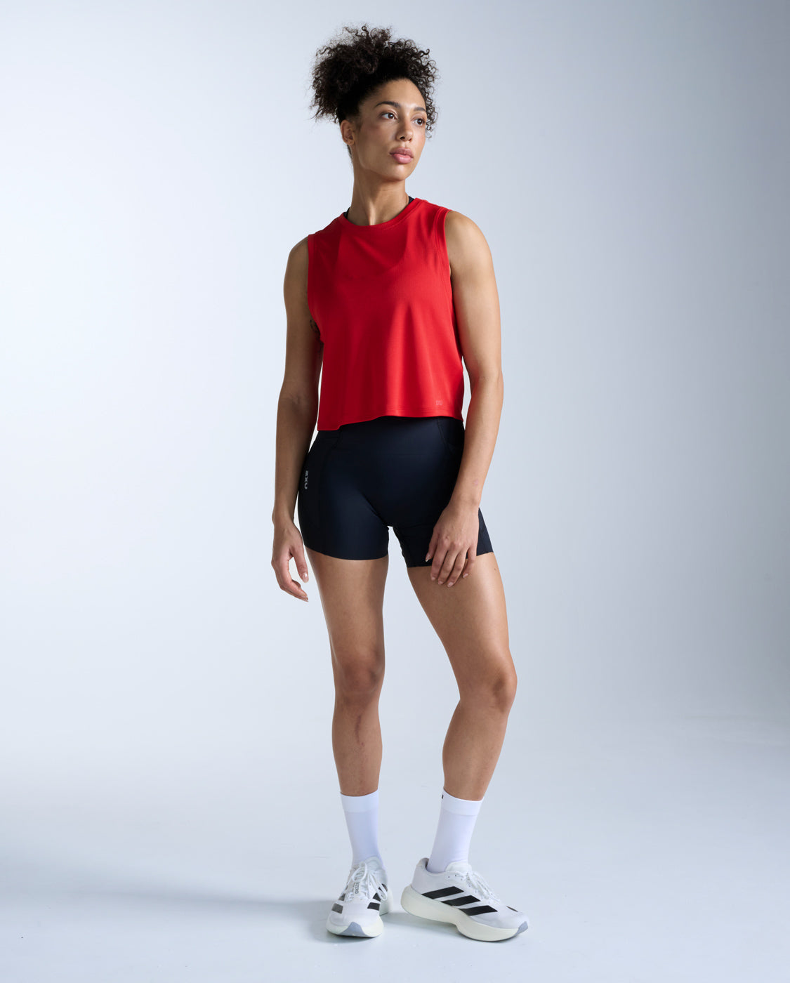Aero Mesh Crop Tank, Red Blaze/Red Blaze Reflective