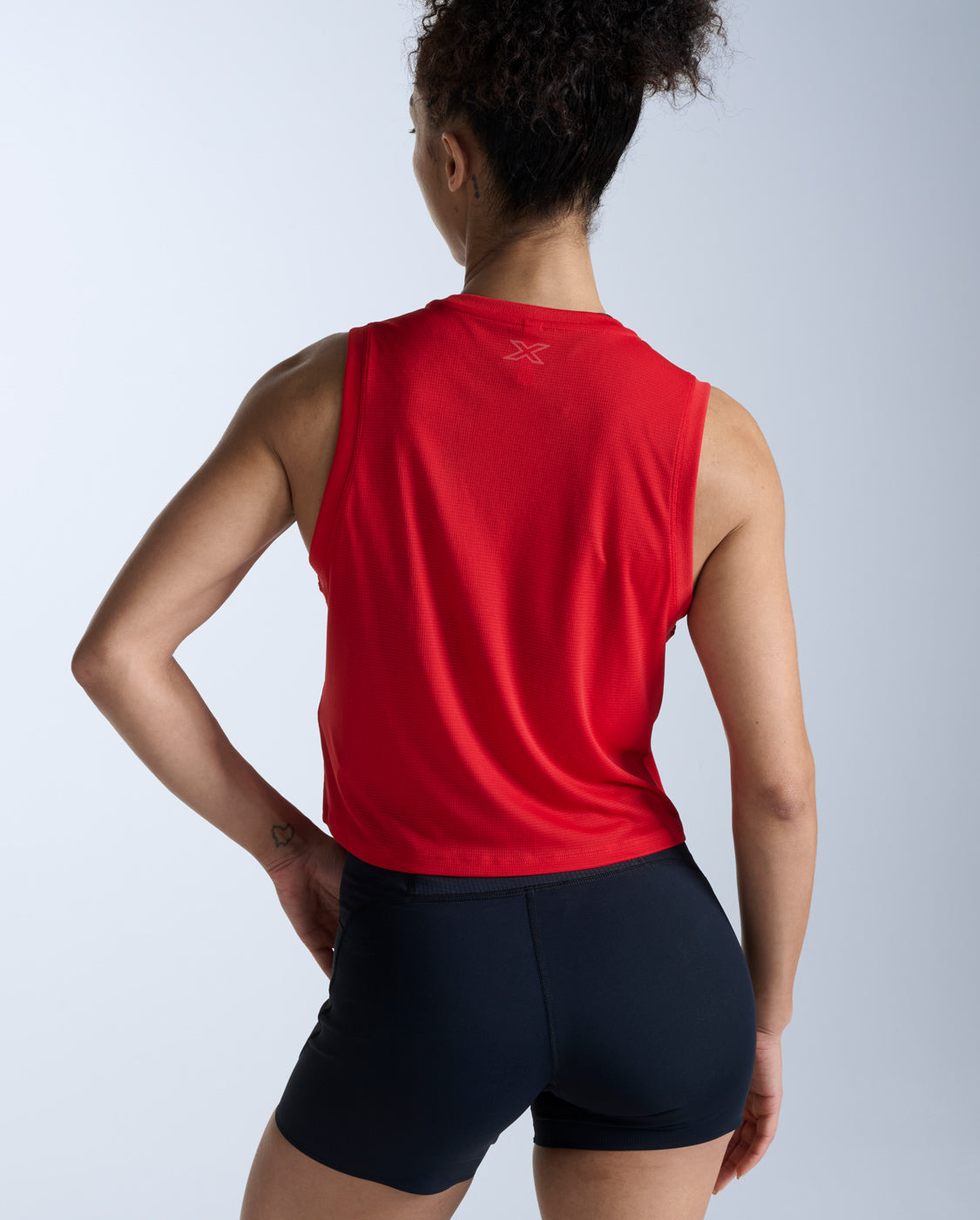 Aero Mesh Crop Tank, Red Blaze/Red Blaze Reflective