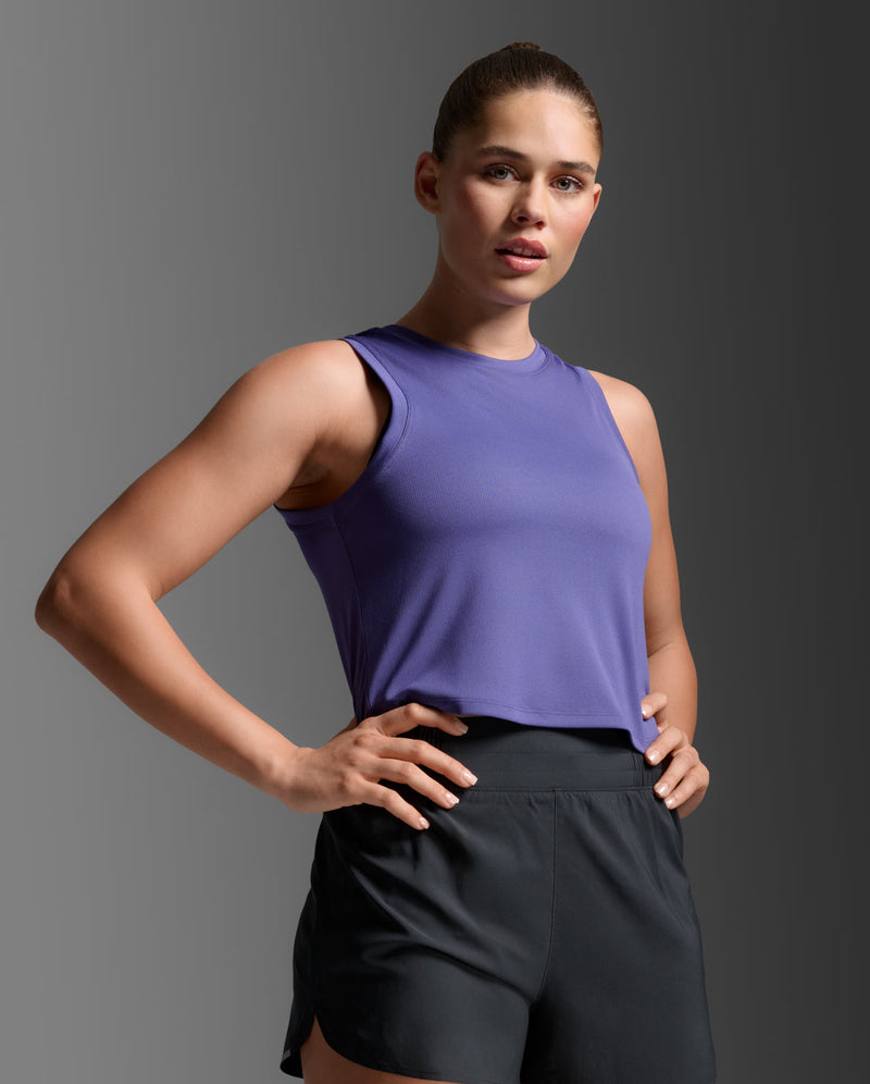 Aero Mesh Crop Tank, Future Dusk/Future Dusk Reflective