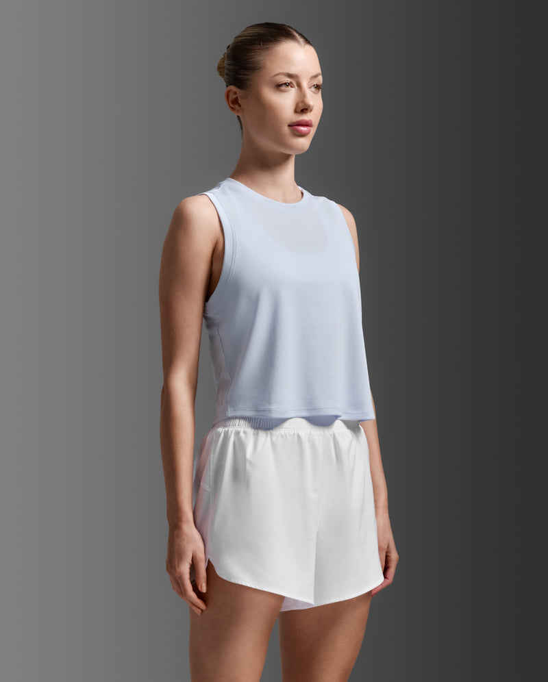 Aero Mesh Crop Tank, Halogen/Halogen Reflective