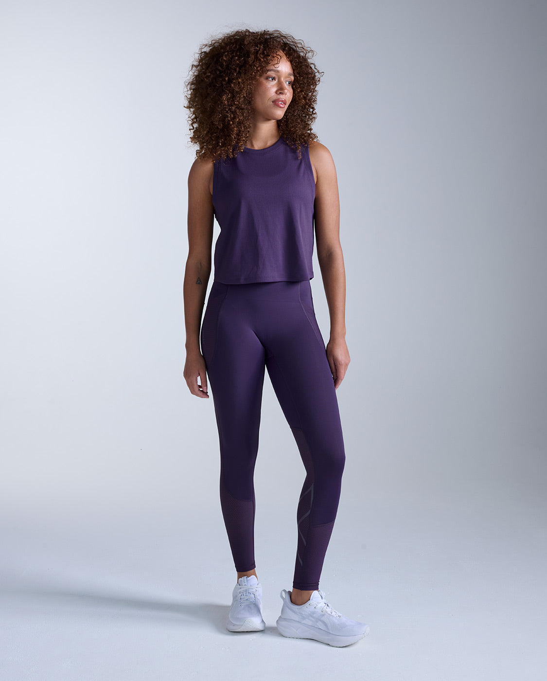 Aero Mesh Crop Tank, Velvet Purple/Purple Reflective