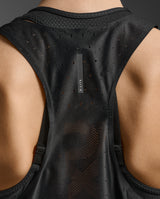 Light Speed React Crop Singlet, Black/ Black Reflective