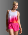 Light Speed React Crop Singlet - FUCHSIA GRADIENT/WHITE REFLECTIVE