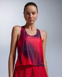 Light Speed React Crop Singlet, Red Blaze/Red Blaze Reflective