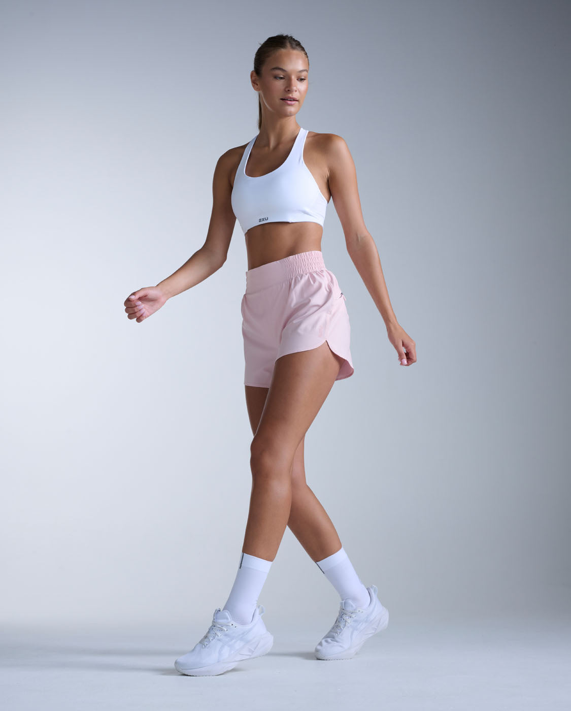 Aero Hi-Rise 4 Inch Shorts, Pink Frost/Pink Frost Reflective
