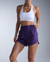 Aero Hi-Rise 4 Inch Shorts - VELVET PURPLE/PURPLE REFLECTIVE
