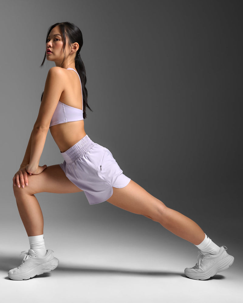 Aero Hi-Rise 4 Inch Shorts, Virtual Violet/Violet Reflective