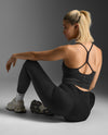 Flex Strappy Crop Tank - BLACK/BLACK