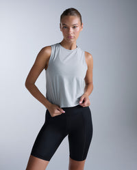 Form Soft Jersey Relaxed Tank, Harbor Mist/White
