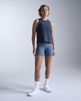 Form Soft Jersey Relaxed Tank, Midnight/White