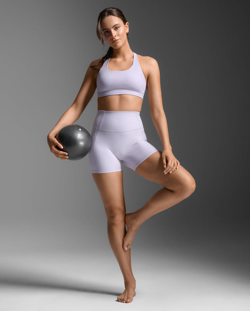 Fluid Hi-Rise 5 Inch Shorts, Virtual Violet/Virtual Violet