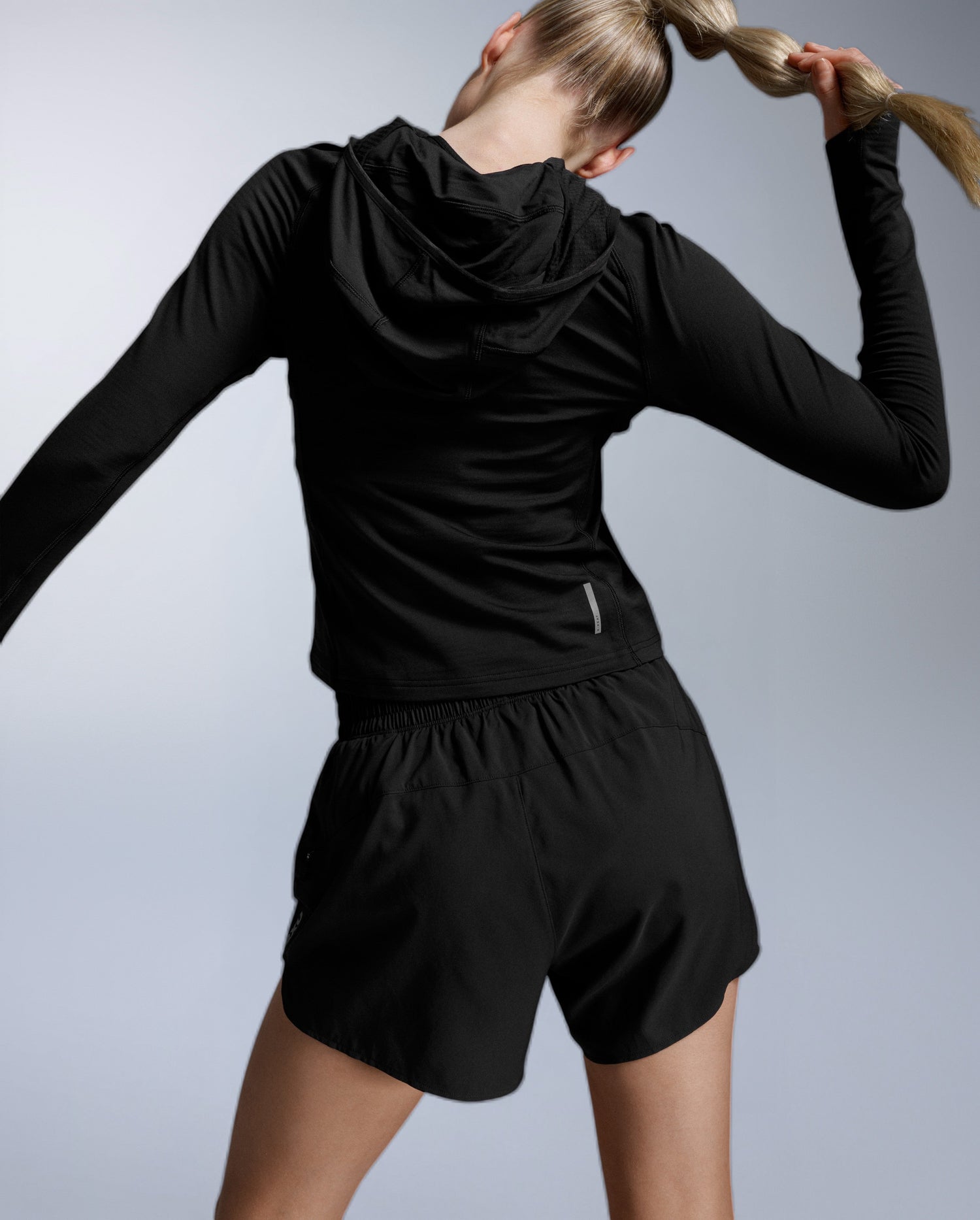 Ignition Grid 1/2 Zip Hoodie, Black/Silver Reflective