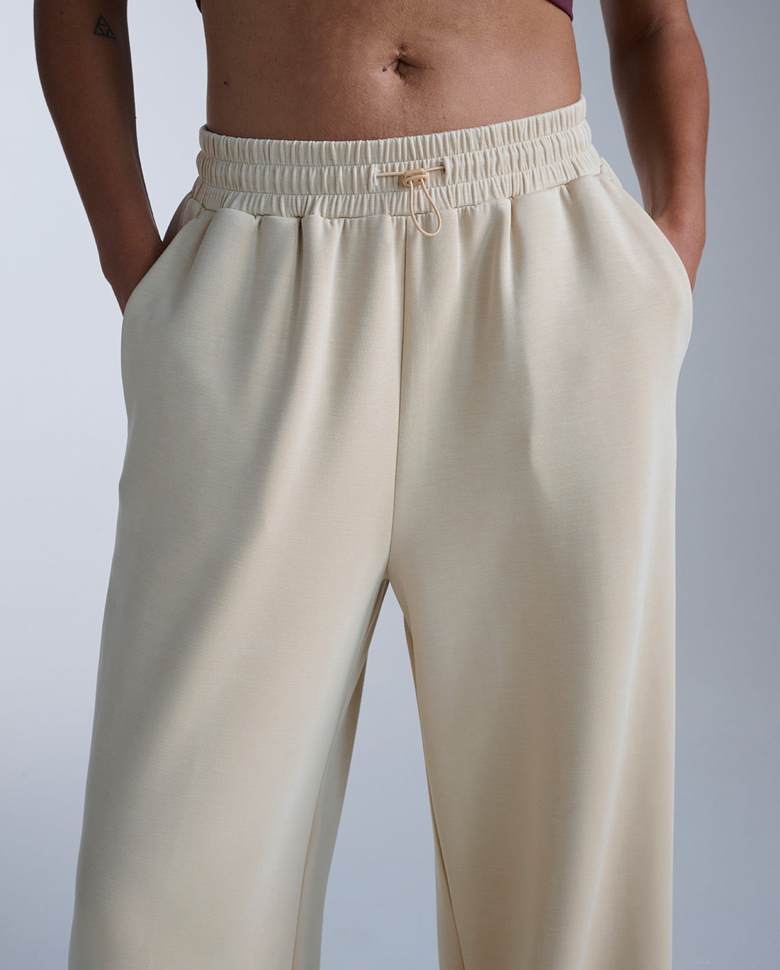 Wonderluxe Sand Washed Wide Leg Pants, Mojave Desert/White