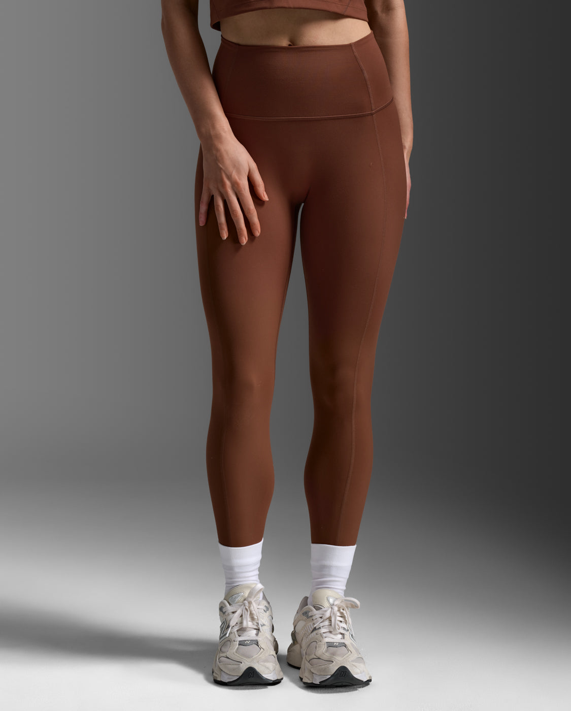 Fluid Hi-Rise Tights, Sepia/Sepia