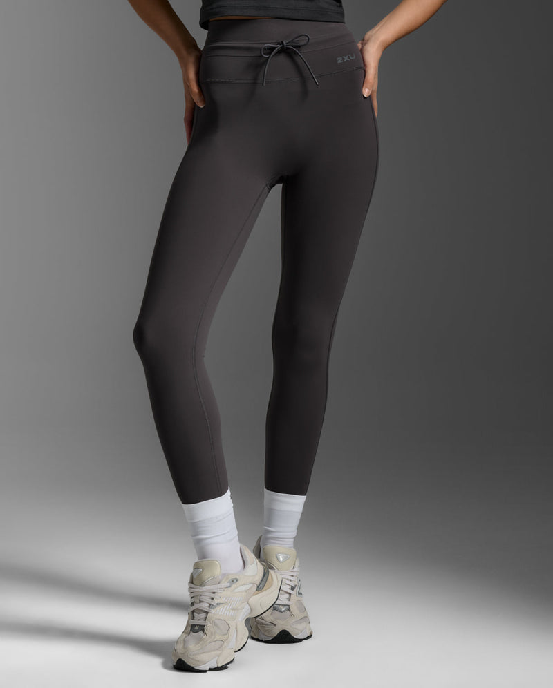 Flex Hi-Rise Drawcord Tights, Sable/Sable