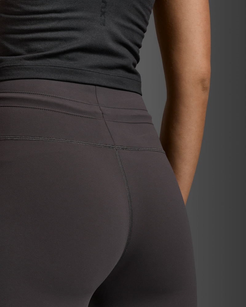 Flex Hi-Rise Drawcord Tights, Sable/Sable