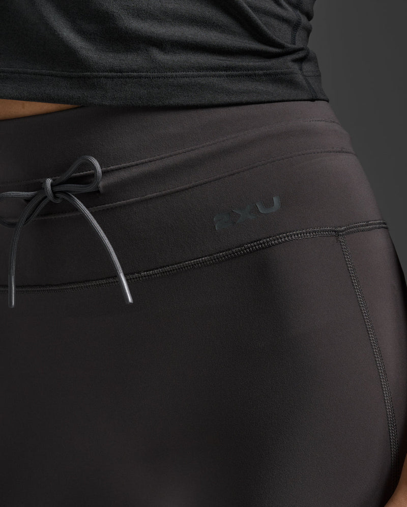 Flex Hi-Rise Drawcord Tights, Sable/Sable