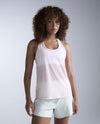 Relight Racerback Singlet - PINK FROST/WHITE
