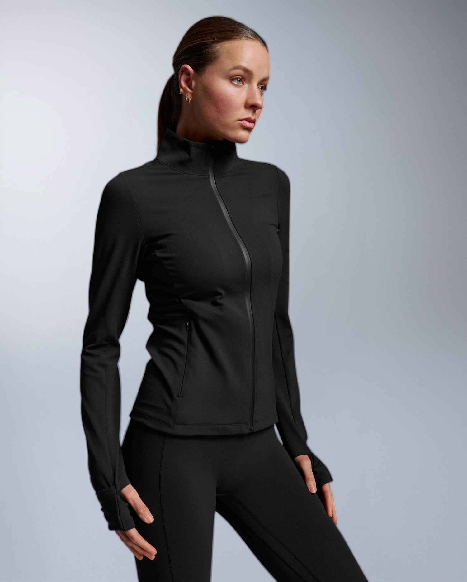 Fluid Full Zip Jacket, Black/Black
