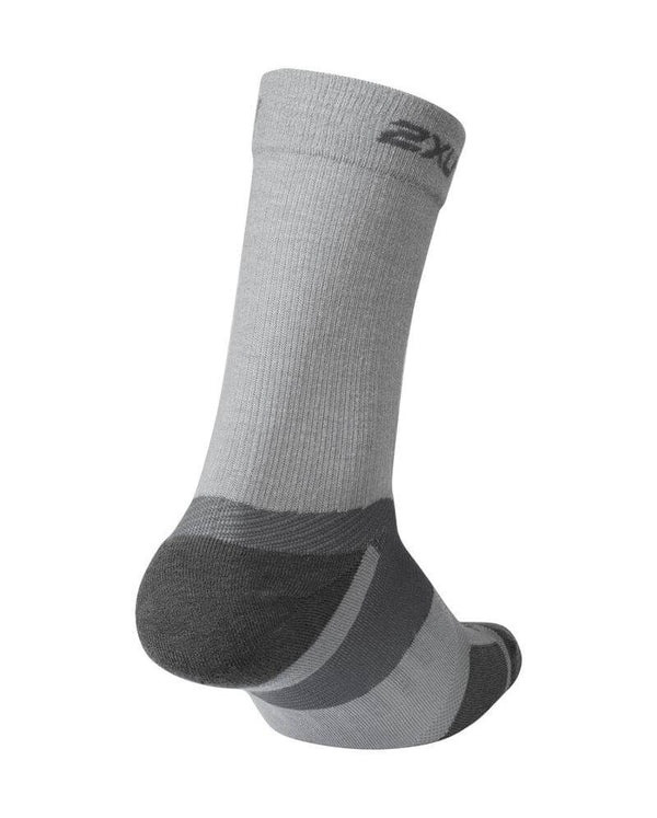 Vectr Merino Light Cushion Crew Compression Socks, Grey/Grey