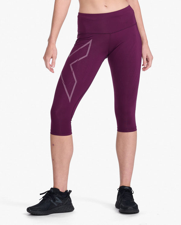 Light Speed Mid-rise Compression 3/4 Tights
 
 , Beet/beet Reflective